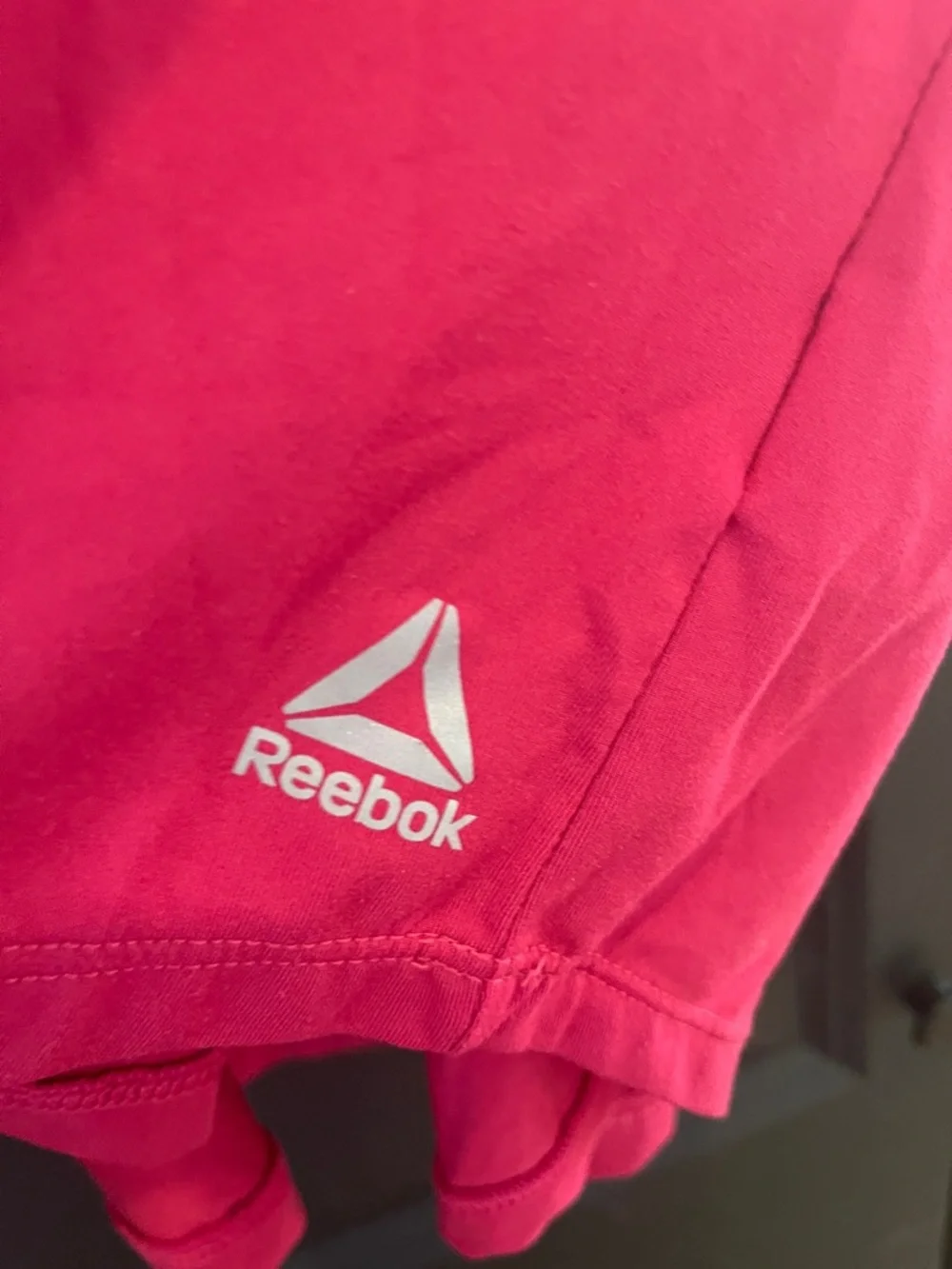 Reebok Short-Sleeve Scoop Neck Tops in Hot Pink and Black - Picture 2 of 12